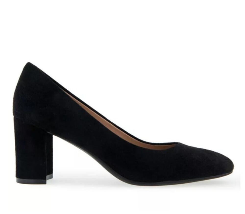Aerosoles Betsy Suede Black Pump Size 8